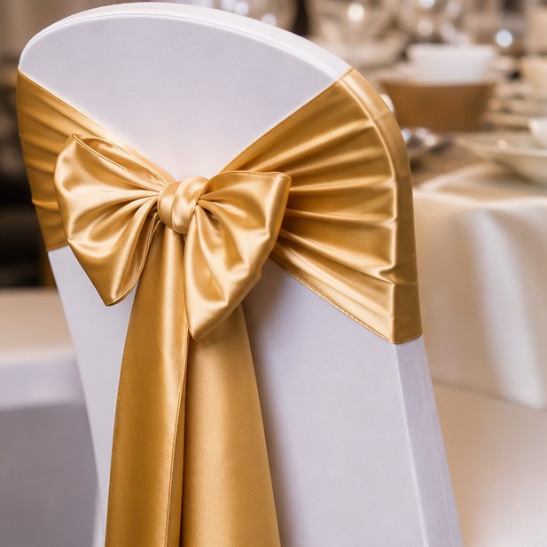 Chair Sash Rental close-up detail for Malaysia event furniture rental