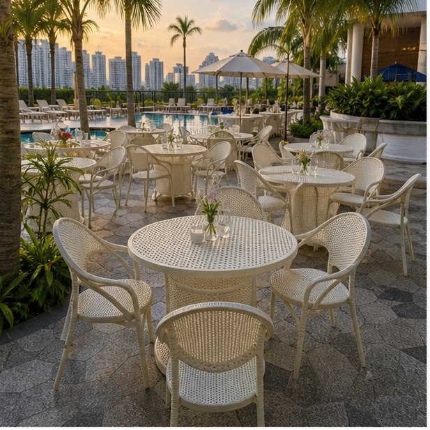 Garden Table Rental venue setup for Malaysia event furniture rental