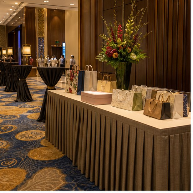 Gift Table Rental venue setup for Malaysia event furniture rental