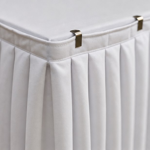 Table Skirting Rental close-up detail for Malaysia event furniture rental