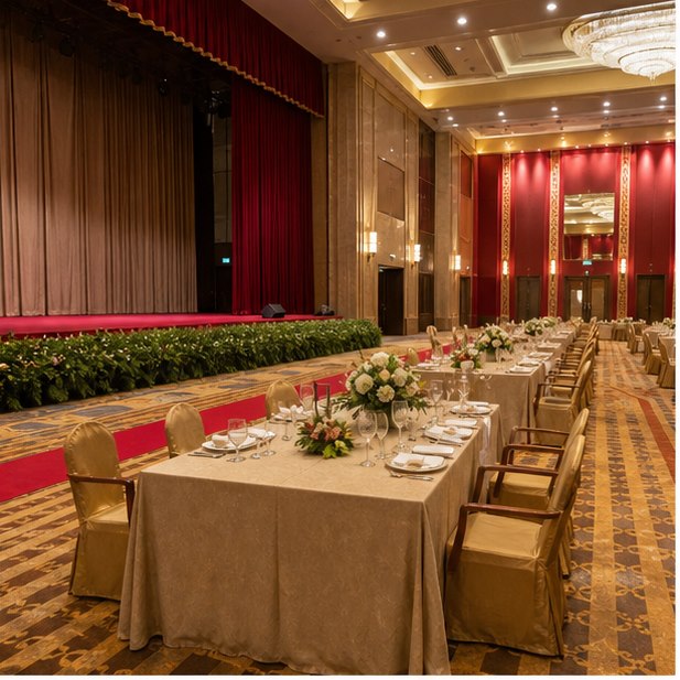 VIP Table Rental venue setup for Malaysia event furniture rental
